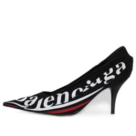 Décolleté con logo della campagna “Nero” 495777W06001091
