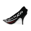 Décolleté con logo della campagna “Nero” 495777W06001091