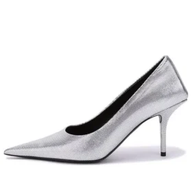 Décolleté con tacco a coltello quadrato goffrato “Silver” 572879WBB208100 Décolleté con tacco a coltello quadrato goffrato “Silver” 572879WBB208100