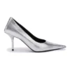 Décolleté con tacco a coltello quadrato goffrato “Silver” 572879WBB208100