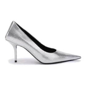 Décolleté con tacco a coltello quadrato goffrato “Silver” 572879WBB208100 Décolleté con tacco a coltello quadrato goffrato “Silver” 572879WBB208100