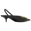 Decolleté con cinturino posteriore e tacco a spillo BB Square Knife “Black” 691740WAWNC1088