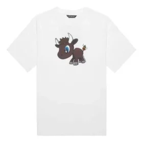 Edizione limitata, motivo piccolo, maniche corte, unisex, bianco 612966TJVM99000