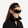 Fascia piatta da donna Holli in nero/argento lucido