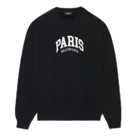 Felpa a girocollo Cities Paris “Black White” 676629TLVL81070