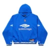 Felpa con cappuccio 3B Football Polo “Blu reale/Bianco” 827939TTVQ84701