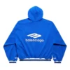 Felpa con cappuccio 3B Football Polo “Blu reale/Bianco” 827939TTVQ84701