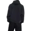 Felpa con cappuccio 90/10 dalla vestibilità ampia “Washed Black” 674986TMVH41055