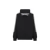 Felpa con cappuccio a maniche a righe Sporty B, oversize “Black White” 704023TMVG23869