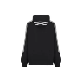Felpa con cappuccio a maniche a righe Sporty B, oversize “Black White” 704023TMVG23869 Felpa con cappuccio a maniche a righe Sporty B, oversize “Black White” 704023TMVG23869