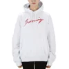 Felpa con cappuccio a maniche lunghe SS21 Classic Logo, bianca 583222TFV649783