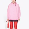 Felpa con cappuccio Alphabet versione ampia SS21, rosa 578135TJVA85700
