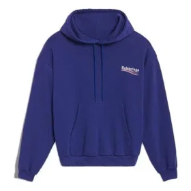Felpa con cappuccio ampia in cotone blu 578135TIV531195 Felpa con cappuccio ampia in cotone blu 578135TIV531195