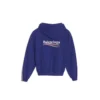 Felpa con cappuccio ampia in cotone blu 578135TIV531195