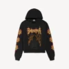 Felpa con cappuccio Balenciaga Sacra Cœur da donna, vestibilità media, in nero