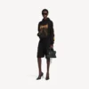 Felpa con cappuccio Balenciaga Sacra Cœur da donna, vestibilità media, in nero