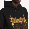 Felpa con cappuccio Balenciaga Sacra Cœur da donna, vestibilità media, in nero