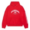 Felpa con cappuccio Balenciaga, vestibilità ampia “Rosso” 674986TLVJ26441