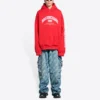 Felpa con cappuccio Balenciaga, vestibilità ampia “Rosso” 674986TLVJ26441