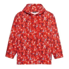 Felpa con cappuccio BB a trama intrecciata “Red” 594576THV676400 Felpa con cappuccio BB a trama intrecciata “Red” 594576THV676400