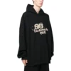 Felpa con cappuccio BB Icon disegnata a mano, vestibilità larga “Black” 620973TNVQ11059