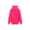 Felpa con cappuccio classica con logo, minimalista, tinta unita, rosa 570798THV775630