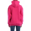 Felpa con cappuccio classica con logo, minimalista, tinta unita, rosa 570798THV775630