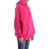 Felpa con cappuccio classica con logo, minimalista, tinta unita, rosa 570798THV775630