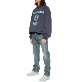 Felpa con cappuccio con stampa del logo del college “Navy” 697879TMV964140 Felpa con cappuccio con stampa del logo del college “Navy” 697879TMV964140