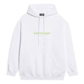 Felpa con cappuccio con stampa logo Copyright, vestibilità media “White” 578135TIV559152