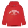 Felpa con cappuccio corta Maison Balenciaga “Cardi Red” 670946-TLVJ3-6441