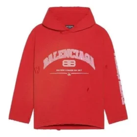 Felpa con cappuccio corta Maison Balenciaga “Cardi Red” 670946-TLVJ3-6441