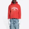 Felpa con cappuccio corta Maison Balenciaga “Cardi Red” 670946-TLVJ3-6441
