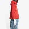 Felpa con cappuccio corta Maison Balenciaga “Cardi Red” 670946-TLVJ3-6441