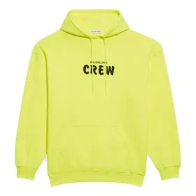Felpa con cappuccio Crew Printing Gialla 578135TIV757072