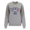 Felpa con cappuccio Crown a tinta unita con logo alfabetico Grigio 578132TGV681300