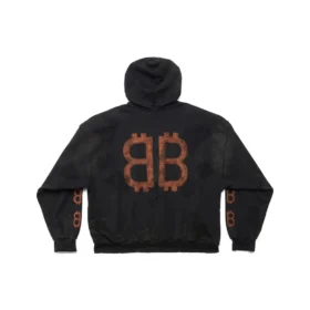 Felpa con cappuccio Crypto, vestibilità media “Black Faded” 742603TOVN71055