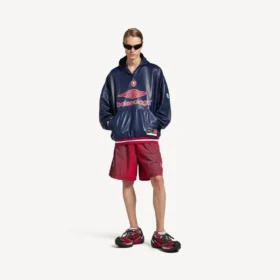 Felpa con cappuccio da calcio 3B da uomo in blu navy scuro