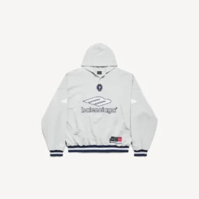Felpa con cappuccio da calcio 3b da uomo in grigio/bianco