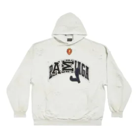 Felpa con cappuccio da Skater Oversized “White” 739024TOVN39012