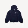 Felpa con cappuccio da uomo WFP con zip, vestibilità regolare, colore blu navy