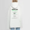 Felpa con cappuccio dal taglio squadrato “White” 661711TKVF99085