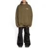 Felpa con cappuccio dalla vestibilità ampia “Khaki” 620973TKVI92463
