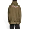 Felpa con cappuccio dalla vestibilità ampia “Khaki” 620973TKVI92463