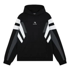 Felpa con cappuccio della tuta Sporty B “Nero Grigio Bianco” 675322TLVA31150 Felpa con cappuccio della tuta Sporty B “Nero Grigio Bianco” 675322TLVA31150