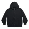 Felpa con cappuccio e cerniera esterna, vestibilità slim “Black Faded” 744454TOVF51055