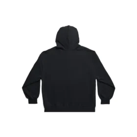 Felpa con cappuccio e cerniera esterna, vestibilità slim “Black Faded” 744454TOVF51055