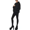 Felpa con cappuccio e cerniera esterna, vestibilità slim “Black Faded” 744454TOVF51055