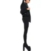 Felpa con cappuccio e cerniera esterna, vestibilità slim “Black Faded” 744454TOVF51055