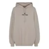 Felpa con cappuccio e logo Alphabet, grigio e bianco 641529TJVB19054